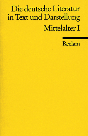 ISBN 9783150096017: Die deutsche Literatur. Ein Abriss in Text und Darstellung - Mittelalter I