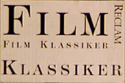 ISBN 9783150300169: Filmklassiker. Beschreibungen und Kommentare. Hrsg. von Thomas Koebner unter Mitarbeit von Kerstin-Luise Neumann.