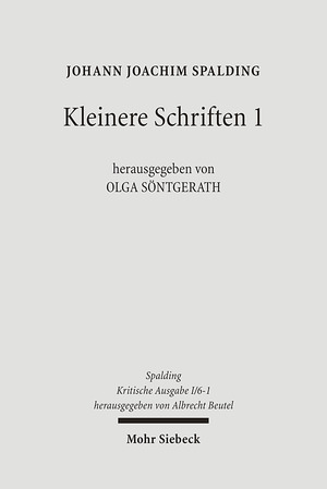 ISBN 9783161489754: Kritische Ausgabe / 1. Abteilung: Schriften / Kleinere Schriften