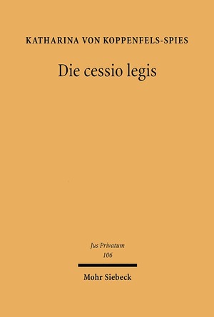 ISBN 9783161489891: Die cessio legis