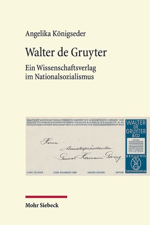 ISBN 9783161543937: Walter de Gruyter. Ein Wissenschaftsverlag im Nationalsozialismus.