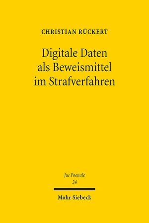 ISBN 9783161622168: Digitale Daten als Beweismittel im Strafverfahren