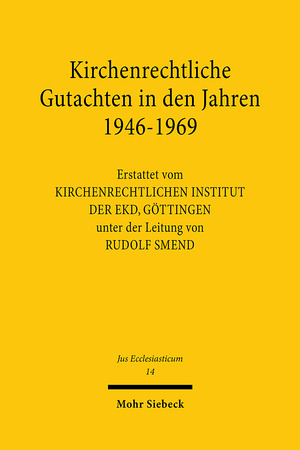 ISBN 9783166371313: Kirchenrechtliche Gutachten in den Jahren 1946-1969