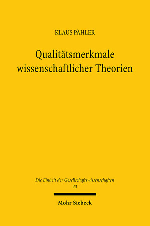 ISBN 9783169448470: Qualitätsmerkmale wissenschaftlicher Theorien - Zur Logik und Ökonomie der Forschung