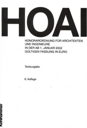 ISBN 9783170174221: Honorarordnung für Architekten und Ingenieure (HOAI)