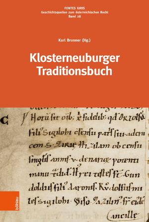 neues Buch – Karl Brunner – Klosterneuburger Traditionsbuch