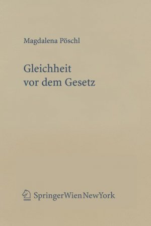ISBN 9783211238769: Gleichheit vor dem Gesetz