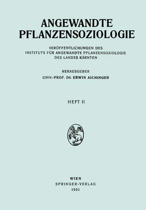 ISBN 9783211801895: Angewandte Pflanzensoziologie