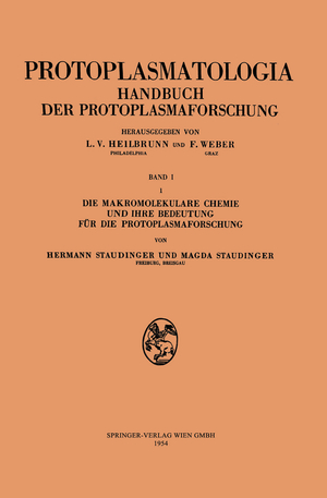 ISBN 9783211803448: Die makromolekulare Chemie und ihre Bedeutung für die Protoplasmaforschung