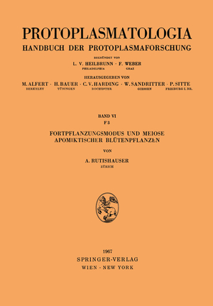 ISBN 9783211808313: Fortpflanzungsmodus und Meiose Apomiktischer Blütenpflanzen / Alfred Rutishauser / Taschenbuch / vi / Deutsch / Springer Wien / EAN 9783211808313