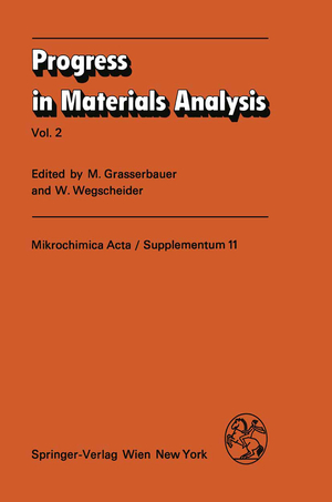 ISBN 9783211819050: Progress in Materials Analysis – Vol. 2