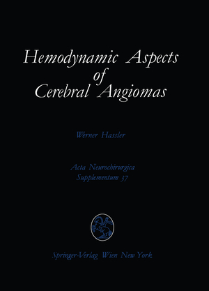 ISBN 9783211819708: Hemodynamic Aspects of Cerebral Angiomas