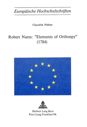 ISBN 9783261019721: ANGEBOTSWOCHE - reduziert!] Robert Nares: "Elements of Orthoepy" (1784)