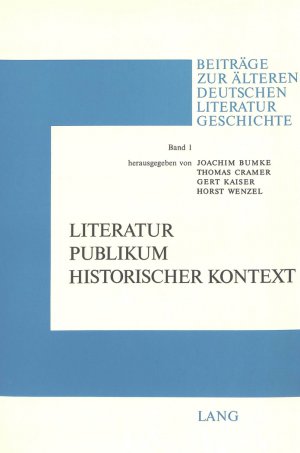 ISBN 9783261029232: Literatur - Publikum - Historischer Kontext - Herausgegeben von Gert Kaiser