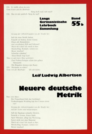 ISBN 9783261032171: Neuere deutsche Metrik