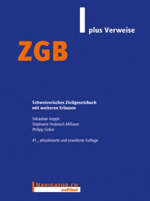 ISBN 9783280074411: ZGB plus Verweise - Schweizerisches Zivilgesetzbuch mit weiteren Erlassen