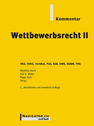 ISBN 9783280074503: Wettbewerbsrecht II Kommentar - VKU, SVKG, VertBek, PüG, BöB, UWG, BGBM, THG