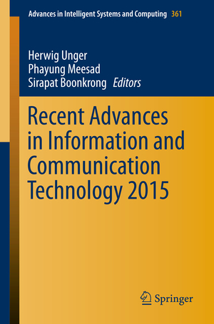 ISBN 9783319190235: Recent Advances in Information and Communication Technology 2015