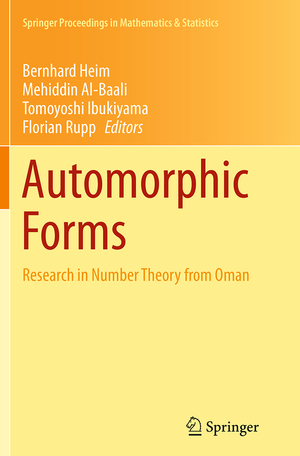 ISBN 9783319363370: Automorphic Forms – Research in Number Theory from Oman