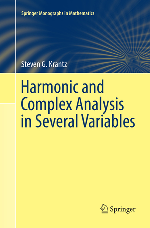 ISBN 9783319875033: Harmonic and Complex Analysis in Several Variables