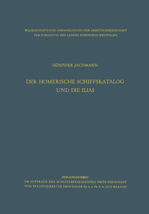 ISBN 9783322980236: Der homerische Schiffskatalog und die Ilias