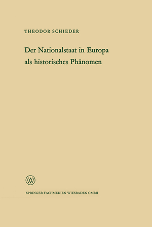 ISBN 9783322981172: Ansprache des Ministerpräsidenten Dr. Franz Meyers. Der Nationalstaat in Europa als historisches Phänomen