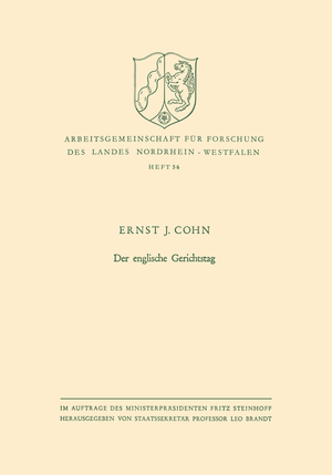 ISBN 9783322981684: Der englische Gerichtstag