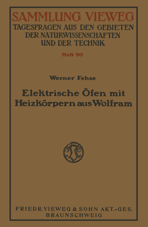 ISBN 9783322982056: Elektrische Öfen mit Heizkörpern aus Wolfram