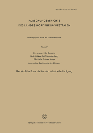 ISBN 9783322982162: Der ländliche Raum als Standort industrieller Fertigung