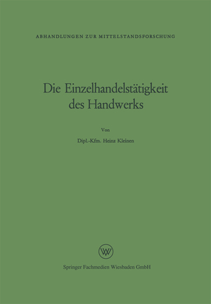 ISBN 9783322982254: Die Einzelhandelstätigkeit des Handwerks