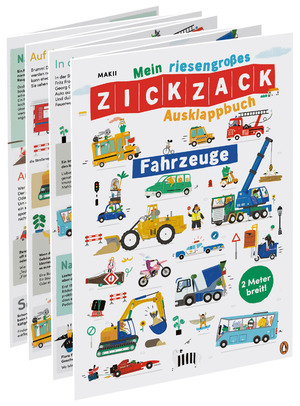 ISBN 9783328301073: Mein riesengroßes ZICKZACK Ausklappbuch – Fahrzeuge - Faltbuch ab 3 Jahren– mit stabilen Seiten und Wimmelpanorama - Ausgeklappt zwei Meter breit