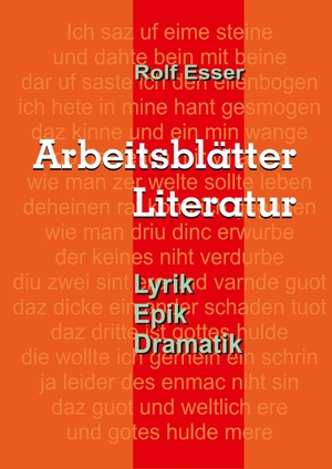 ISBN 9783347691070: Arbeitsblätter Literatur - Lyrik - Epik -Dramatik