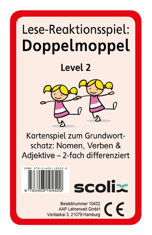 ISBN 9783403104520: Lese-Reaktionsspiel: Doppelmoppel Level 2 | Kartenspiel zum Grundwortschatz: Nomen, Verben & Adjektive - 2-fach differenziert (1. bis 4. Klasse) | Christine von Pufendorf | Spiel | 110 S. | Deutsch