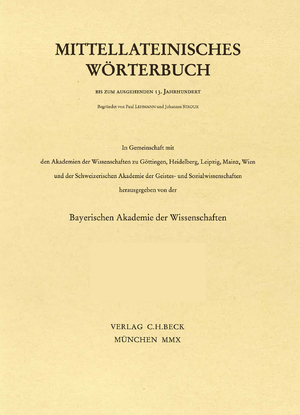 ISBN 9783406031717: Mittellateinisches Wörterbuch Bd. 1: A-B - (1.-10. Lieferung)