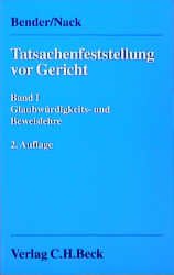 ISBN 9783406359866: Tatsachenfeststellung vor Gericht  Bd. 1: Glaubwürdigkeits- und Beweislehre