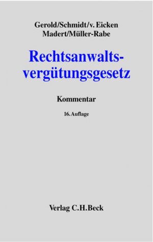 ISBN 9783406512834: Rechtsanwaltsvergütungsgesetz