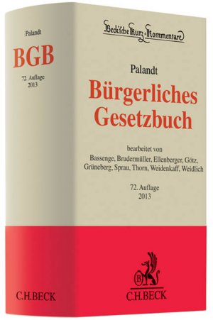 „Bürgerliches Gesetzbuch - Mit Nebengesetzen, ...“ (Otto Palandt ...