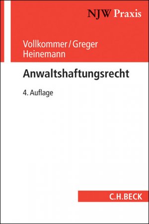 gebrauchtes Buch – Max Vollkommer – Anwaltshaftungsrecht