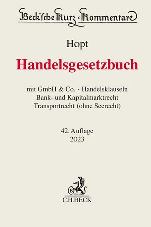 gebrauchtes Buch – Hopt, Klaus J – Handelsgesetzbuch - mit GmbH & Co HGB - Kommentar, 42. Auflage 2023