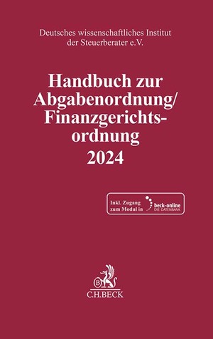 ISBN 9783406812538: Handbuch zur Abgabenordnung / Finanzgerichtsordnung 2024