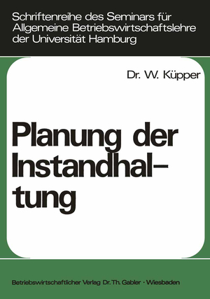 ISBN 9783409341318: Planung der Instandhaltung