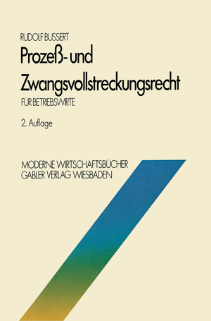 ISBN 9783409730075: Prozeß- und Zwangsvollstreckungsrecht für Betriebswirte