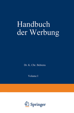 ISBN 9783409993029: Handbuch der Werbung