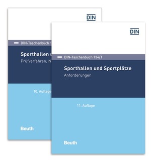 ISBN 9783410309376: Sporthallen und Sportplätze | Paket DIN-Taschenbuch 134/1 und 134/2 Anforderungen und Prüfverfahren | DIN e.V. | Taschenbuch | 952 S. | Deutsch | 2022 | DIN Media | EAN 9783410309376