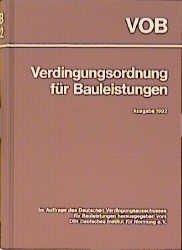 ISBN 9783410610670: Verdingungsordnung für Bauleistungen – VOB 1992. Gesamtausgabe