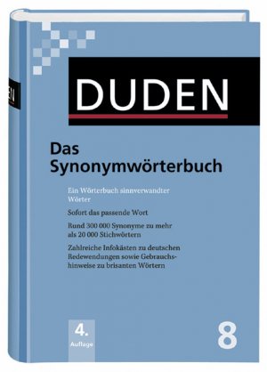 ISBN 9783411040841: Der Duden in 12 Bänden. Das Standardwerk zur deutschen Sprache / Das Synonymwörterbuch