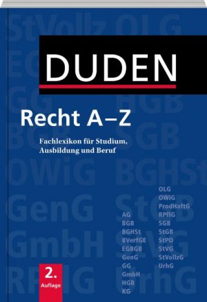 ISBN 9783411726127: Duden Recht A - Z - Fachlexikon für Studium, Ausbildung und Beruf