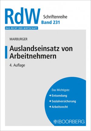 ISBN 9783415070325: Auslandseinsatz von Arbeitnehmern