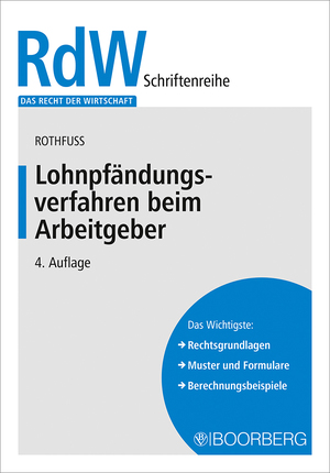 neues Buch – Peter Rothfuss – Lohnpfändungsverfahren beim Arbeitgeber