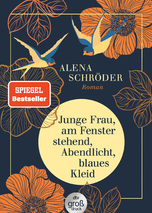 ISBN 9783423250290: Junge Frau, am Fenster stehend, Abendlicht, blaues Kleid